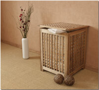 Cesto de ropa, madera de nogal