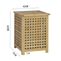 Panier à linge en bois de noyer