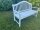 Banc de jardin avec table en bois dacacia blanc 3 couches de vernis