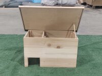Hedgehog house made of pine wood with an entrance