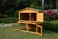 Rabbit hutch, rabbit house, XXL with run