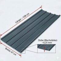 Trapezbleche 22er Set, anthrazit inkl. 200 Schrauben...