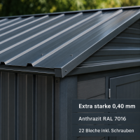 Trapezbleche 22er Set, anthrazit inkl. 200 Schrauben EXTRA dickere Wandstärke