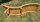 Set Gartenliege mit Auflage in grau/beige und Tisch