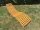 Set Gartenliege mit Auflage in grau/beige und Tisch