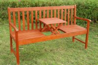 Banc de jardin avec table en bois dacacia