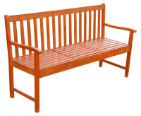 Banco de jardín con mesa de madera de acacia