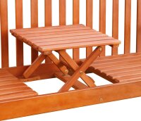 Garden bench with table made of acacia wood