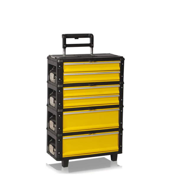Carrello porta attrezzi, 4 parti 1.1.2.2 giallo