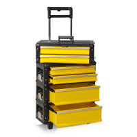 Carrello porta attrezzi, 4 parti 1.1.2.2 giallo