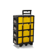 Carrello porta attrezzi, 4 parti 1.1.2.2 giallo