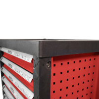 Carrello da officina, rosso