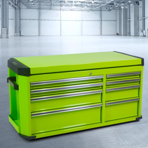 Coperchio verde per carrelli da officina larghi