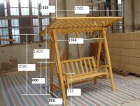 Balancelle en Bois,Pin avec Rangkitter Toit