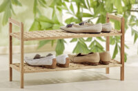 Estante para zapatos, 2 niveles apilable diseño de...