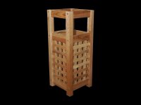 Soporte para paraguas de madera de nogal, diseño de rejilla