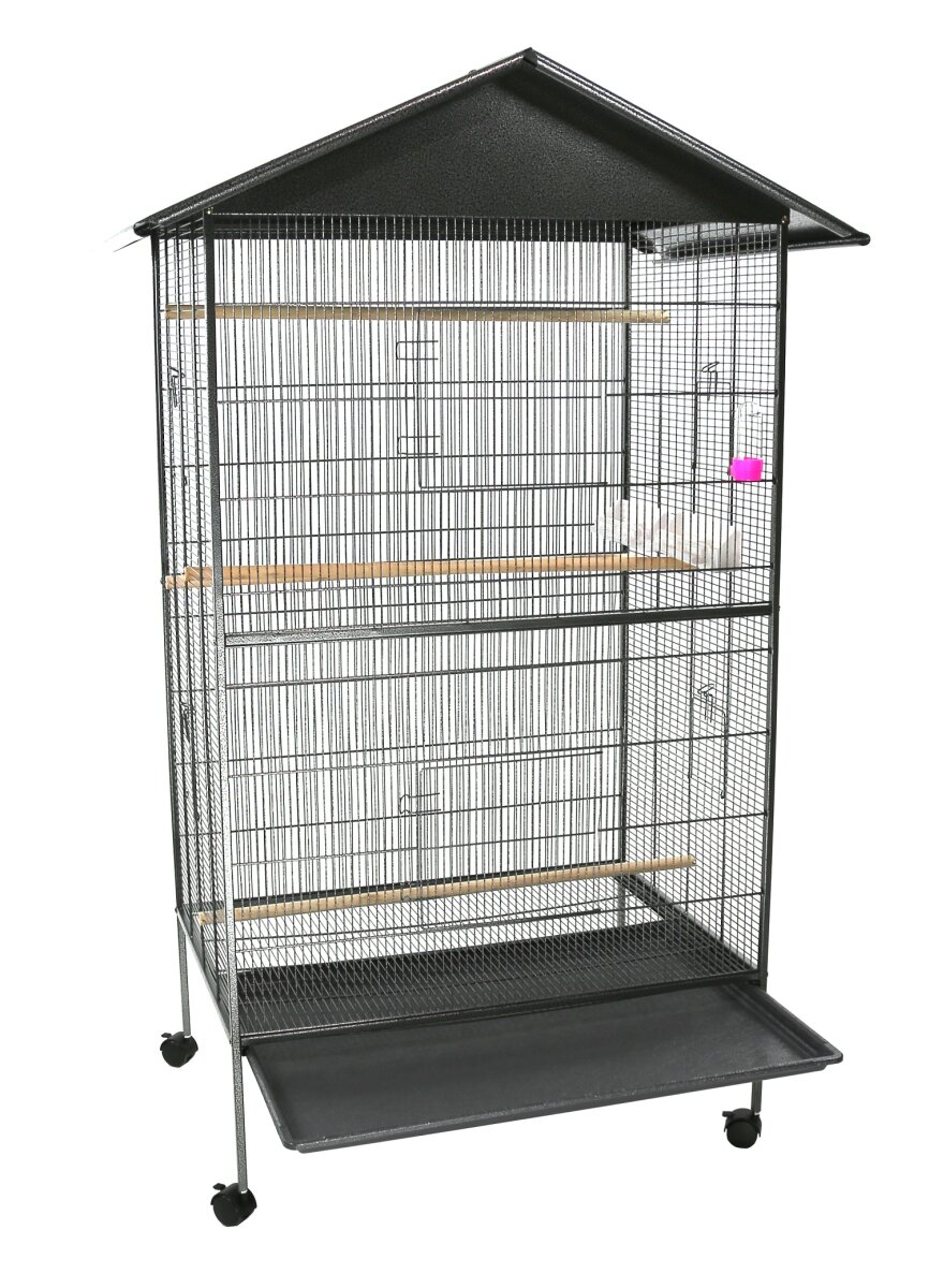 BAKAJI Volière voor vogels, papegaaien, valkparkieten, vogelkooi