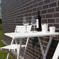 Balcony Set, Bistro Set Table with 2 Chairs, White