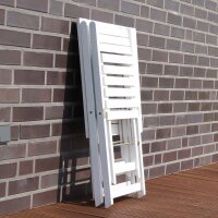 Conjunto de balcón, conjunto bistró mesa con 2 sillas, blanco