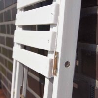 Set da balcone, set bistrò con tavolo e 2 sedie, bianco