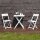 Balkonset, Bistroset Tafel met 2 Stoelen, wit