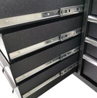 Carrello attrezzi, carro da officina 16 cassetti, Pro Series, nero