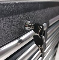 Kovový vozík, dílenský vozík 16 zásuvek, Pro Series, černý