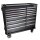 Tool cart, workshop cart 16 drawers, Pro Series, black