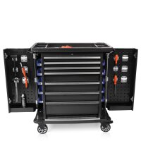 Carrello per attrezzi con sportelli laterali Pro Serie nero