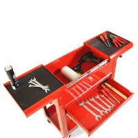 Tool cart with storage box red
