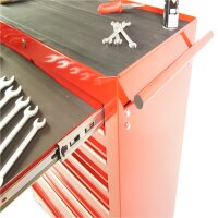 Brede gereedschapswagen, 7 lades S47 rood
