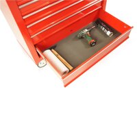 Brede gereedschapswagen, 7 lades S47 rood