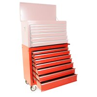 Carro de herramientas ancho, 7 cajones S47 rojo