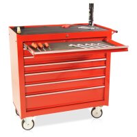Wide Tool Cart, 7 Drawers S47 Red