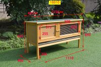 Rabbit Hutch Small Animal House 116 x 66 x 45 cm