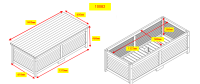 Auflagenbox, Kissenbox, Gartenbox, Gartentruhe, Holztruhe