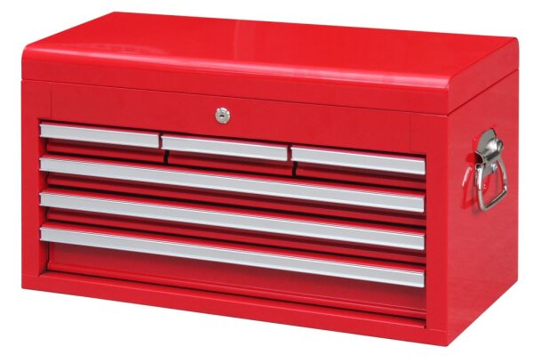 Toolbox, attachment, large, with 6 drawers, red