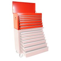 Boîte à outils avec 6 tiroirs S47 rouge