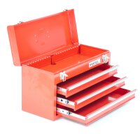 Toolbox, standard, 3 drawers, red
