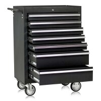 Chariot datelier, 7 tiroirs, noir
