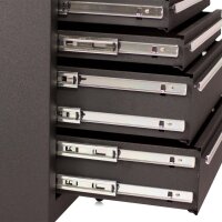 Workshop trolley, 7 drawers, black