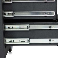 Workshop trolley, 7 drawers, black