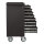 Workshop trolley, 7 drawers, black