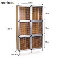 Hochwertiger Hasenstall mit 6 Boxen für Kaninchen, Tauben und andere Kleintiere