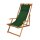 Tuinligstoel, relaxstoel, zonnebed, ligstoel met groene stofbekleding