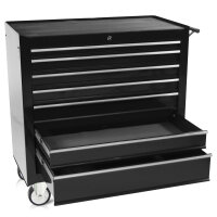 Wide tool cart, 7 drawers S47 black