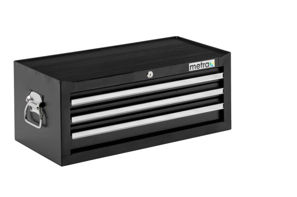 Toolbox, attachment, 3 drawers, black