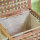 Laundry basket, 2-fold walnut wood