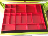 17-Piece Plastic Set, Red for Drawers