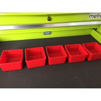 Juego de plástico de 17 piezas, rojo para cajones